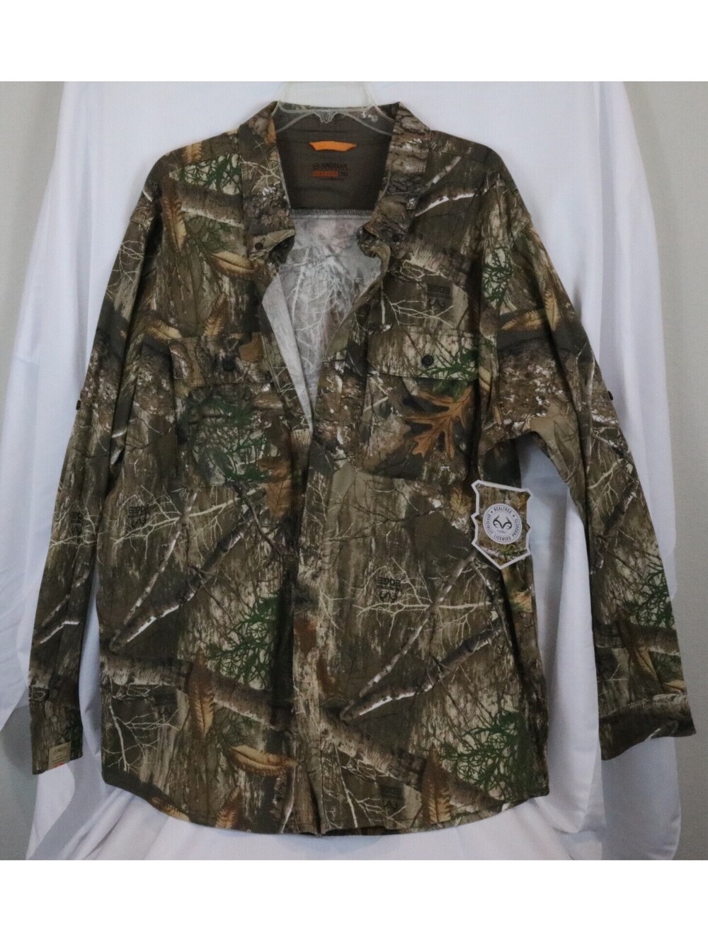 Magellan Ladies Hunt Gear Long Sleeve Camo Shirt Realtree Edge Lightweight 2XL
